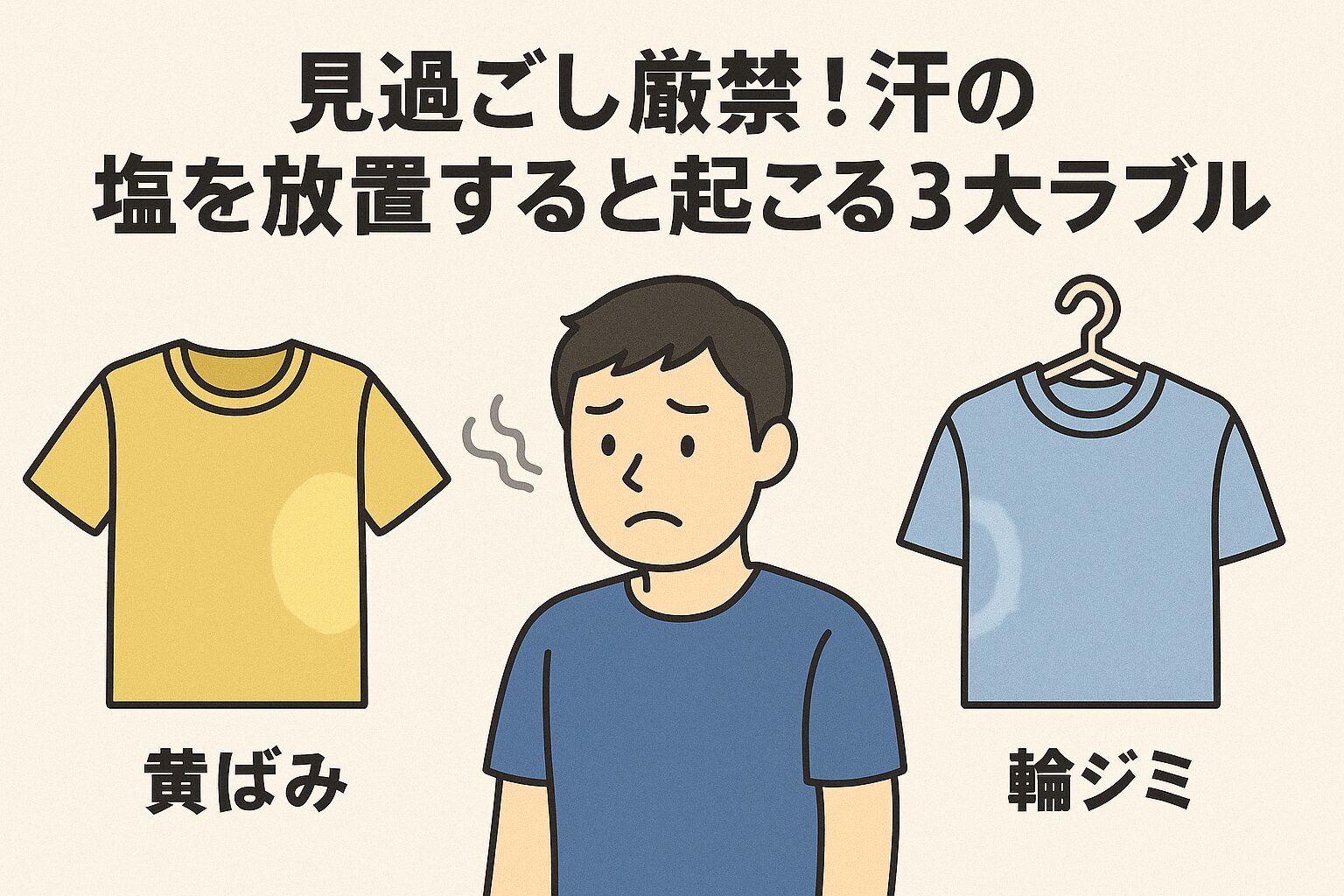 見過ごし厳禁！汗の塩を放置すると起こる3大トラブル