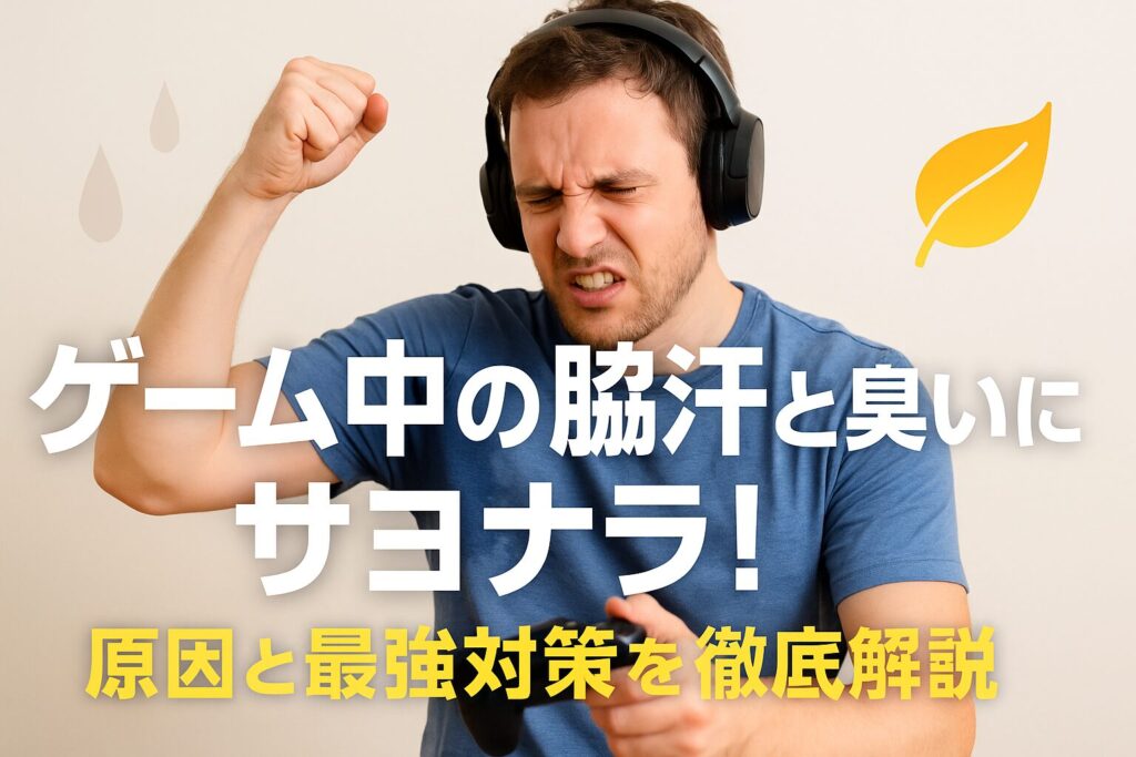 ゲーム中の脇汗と臭いにサヨナラ!原因と最強対策を徹底解説
